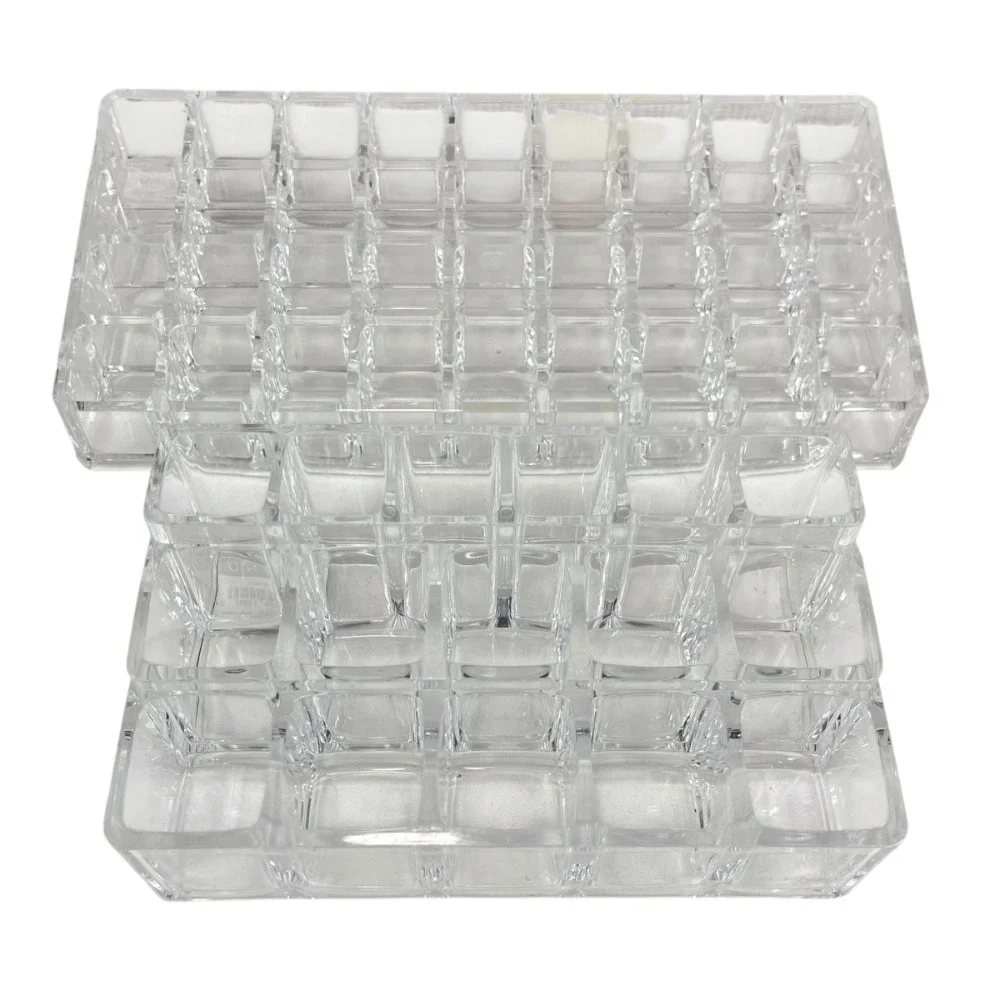 (2) Bino‎ Clear Acrylic Lipstick Compartment Makeup Organizer 16 & 36